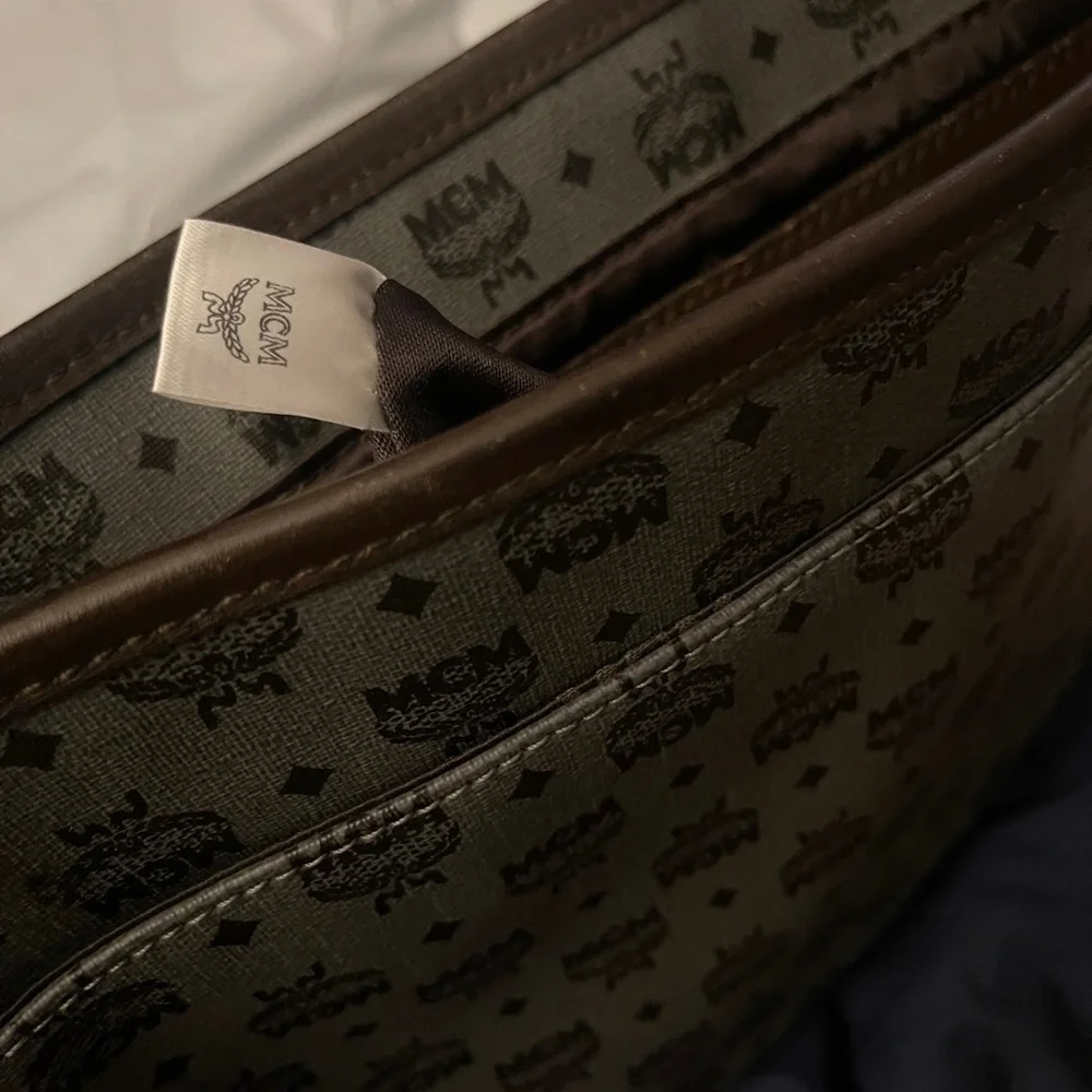 Authentic MCM Visetos Medium Messenger Bag laptop carrier